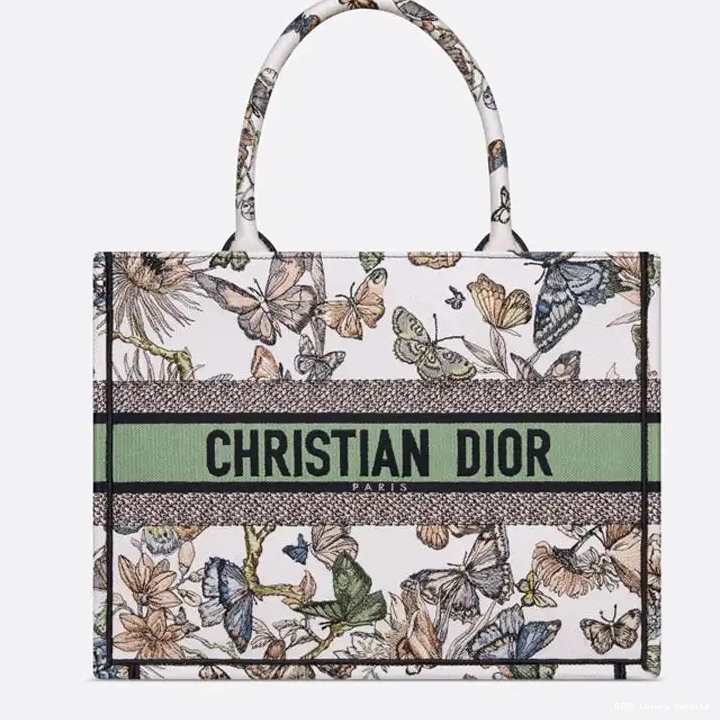 Book Motif Canvas Green Jouy Tote de Mexico Toile Dior White 0424 Luxury